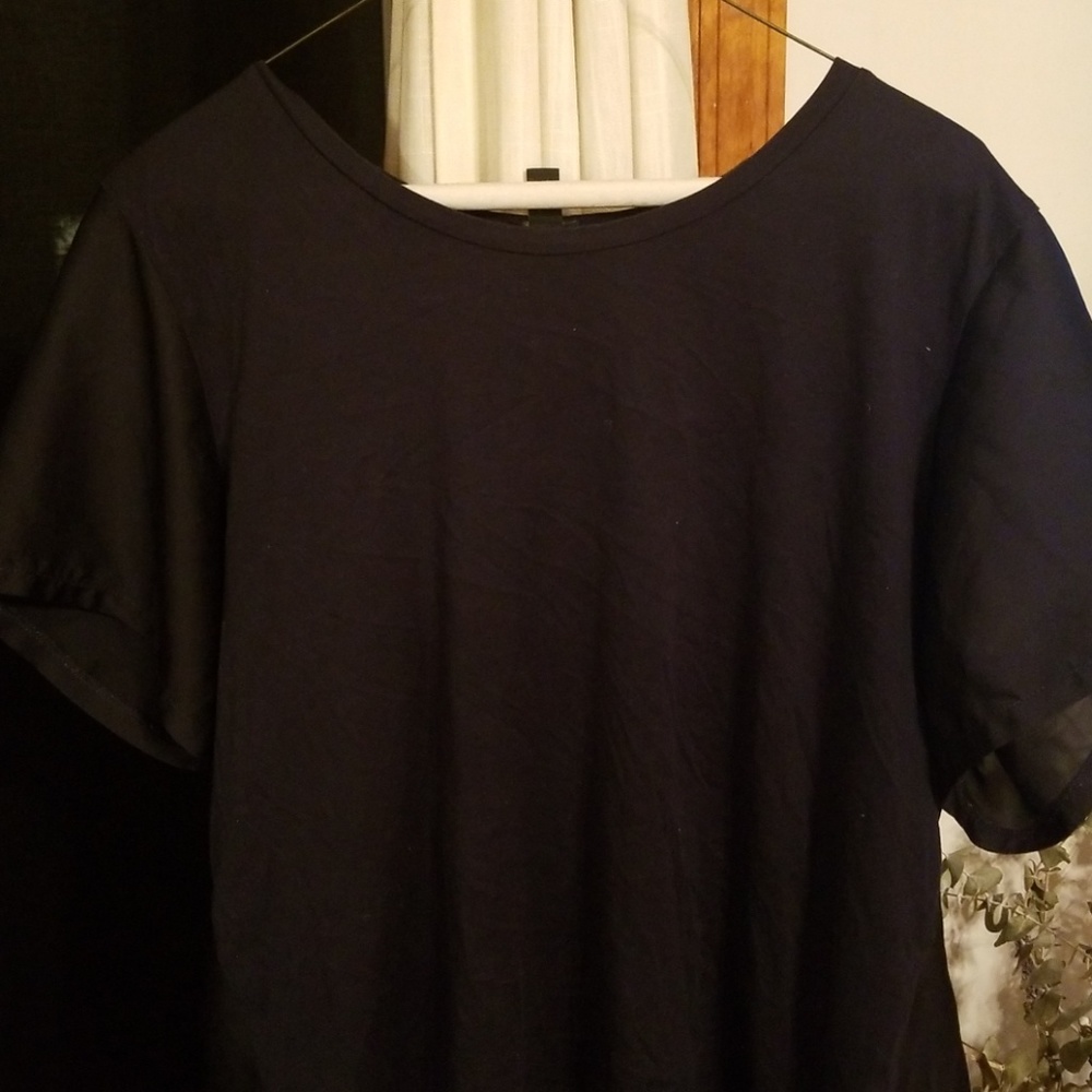 J crew silk/cotton tee, size large xl